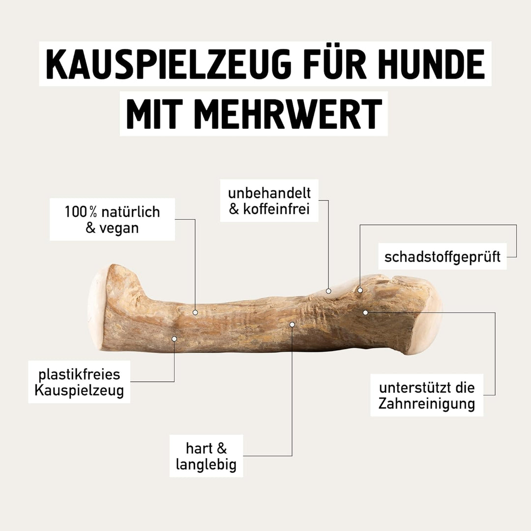Kaffeeholz für Hunde - Hundespielzeug 100% natürlich, vegan, koffeinfrei &amp; kalorienfrei, schadstoffg
