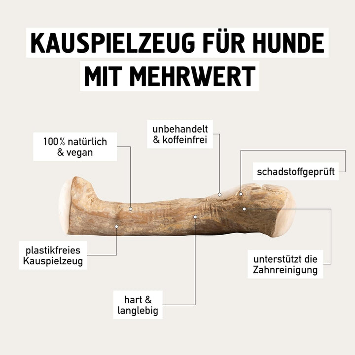 Kaffeeholz für Hunde - Hundespielzeug 100% natürlich, vegan, koffeinfrei &amp; kalorienfrei, schadstoffg