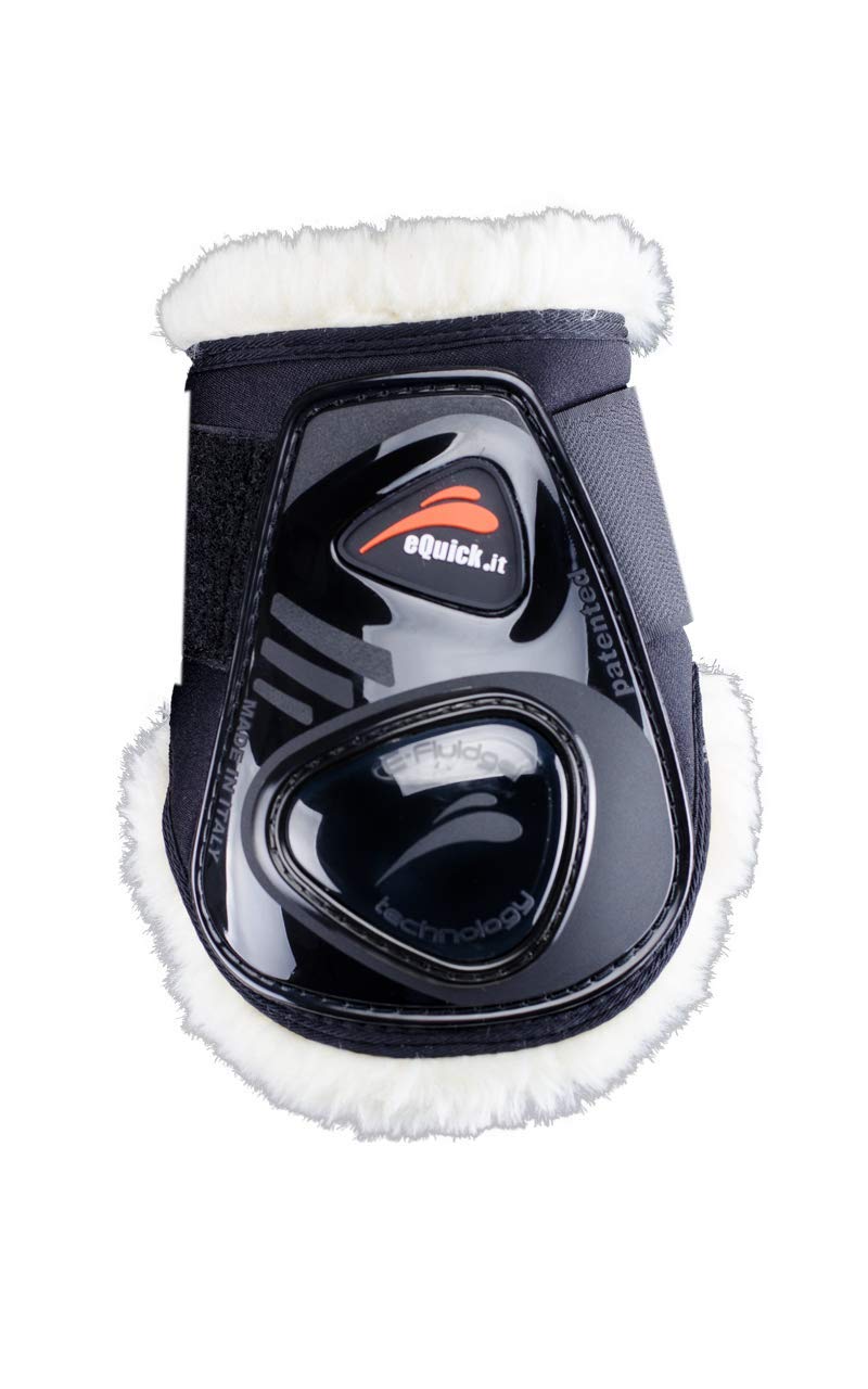 eQuick Streichkappe eShock Legend No Kill Kunstlammfell mit Knopfverschluss Black Edition Farbe Schw