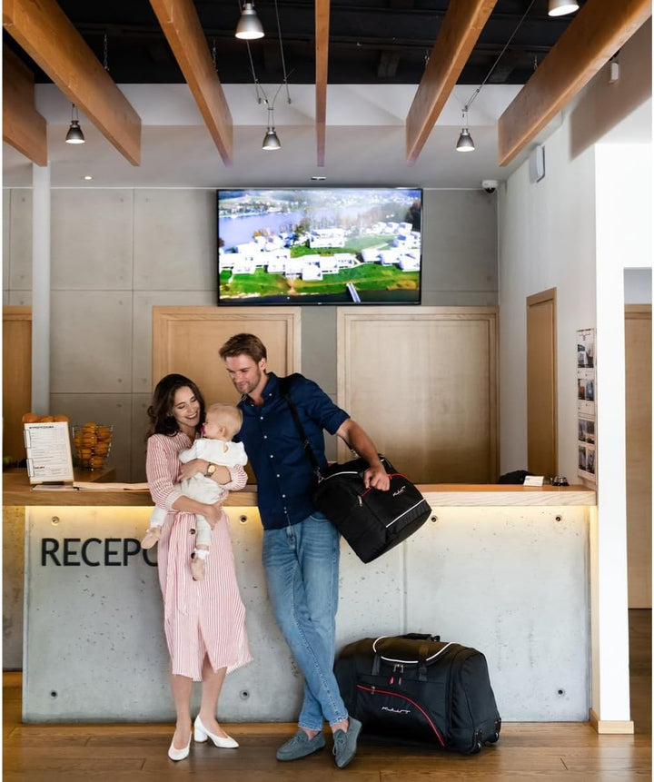 Tesla Model Y Reisetaschen-Set, 9-teilig, Kofferraum-und Frunk Organizer, Premium Qualität, Schwarz