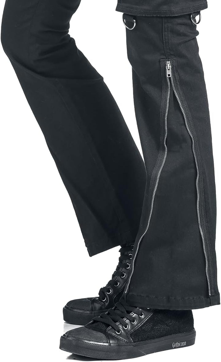 Black Premium by EMP Damen Schwarze Jeans mit Reissverschlüssen XS Schwarz, XS Schwarz