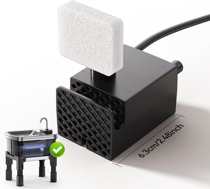 FEELNEEDY Ersatz-Wasserpumpe Ultraleiser für 9L Trinkbrunnen für Hunde mit 3-Stufig FN-W25