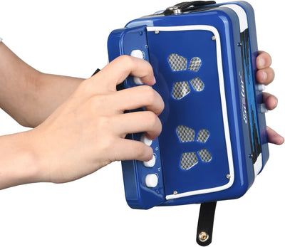 Eastar Akkordeon 10 Tasten Knopf Pädagogisches Musikinstrument für Kinder, Voll Funktionsfähiges Lei