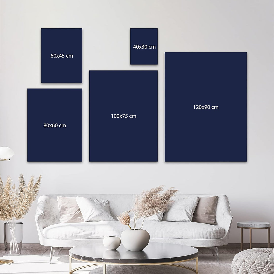 wandmotiv24 Leinwandbild Motivation, 40x30cm, Hochformat, Arbeite schlauer, Smiley, Deko, Bilder auf