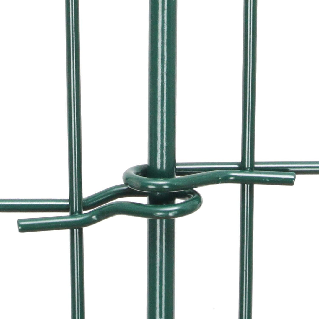 Ikodm Teichzaun Gartenzaun Komplettset - 5 Stück Teichzaun Steckzaun Metall 11 Zaunelemente - 5 Zaun