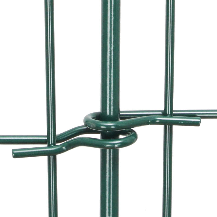 Ikodm Teichzaun Gartenzaun Komplettset - 5 Stück Teichzaun Steckzaun Metall 11 Zaunelemente - 5 Zaun