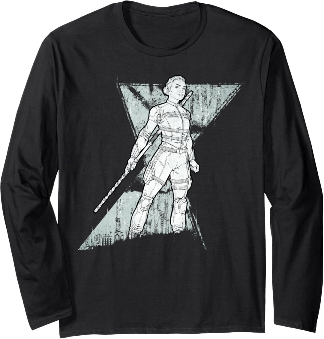 Marvel Black Widow Yelena Logo Langarmshirt