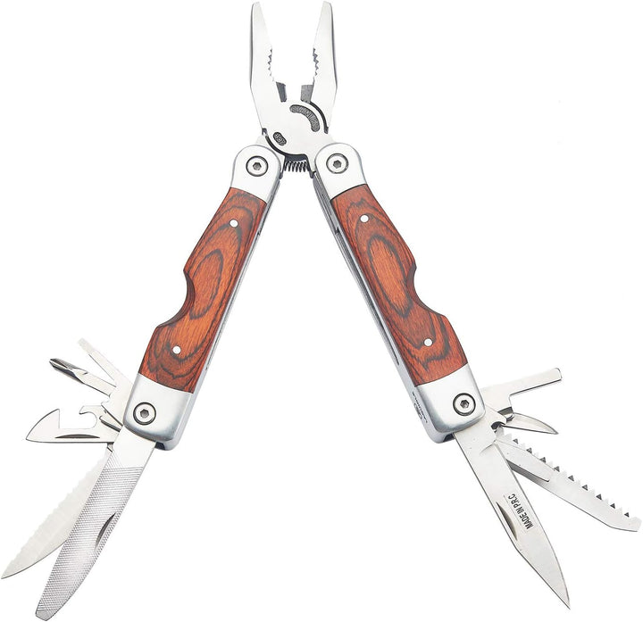 LAGUIOLE - Laguiole 4268486 Edelstahl-Multifunktionszange (8 Funktionen) mit Pakka-Holz-Griff und br