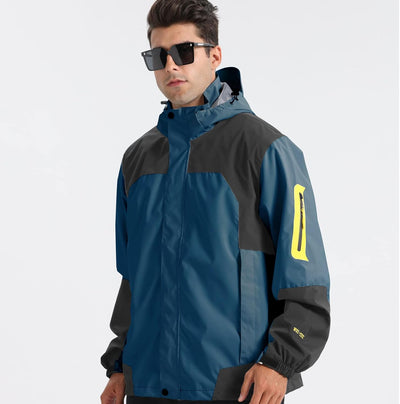Übergangsjacke Softshelljacke Herren Outdoorjacke Winddicht Atmungsaktiv Funktionsjacke mit Abtrennb