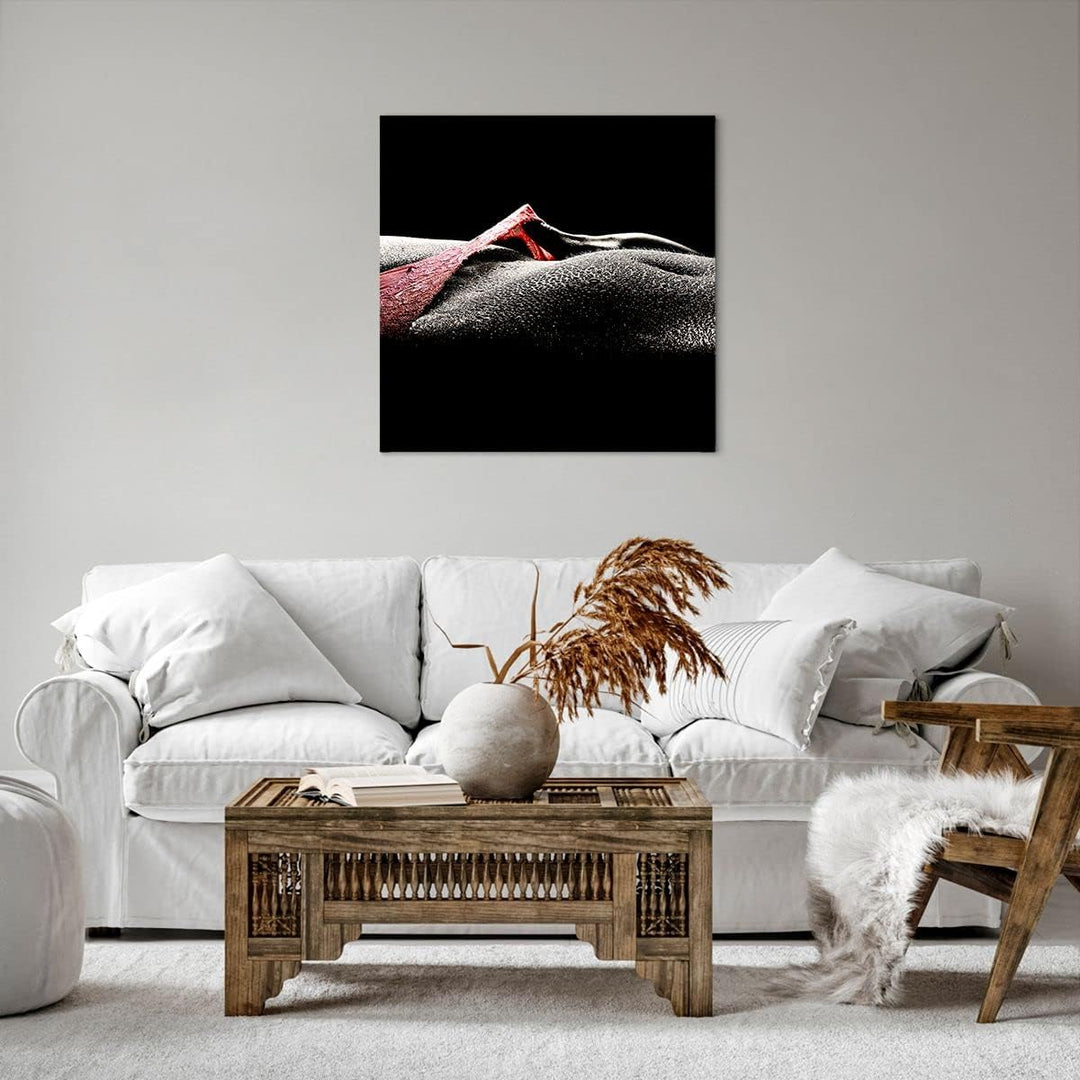 Bilder auf Leinwand Körper weibliches Modell Wassertropfen Leinwandbild 60x60cm Wandbilder Dekoratio