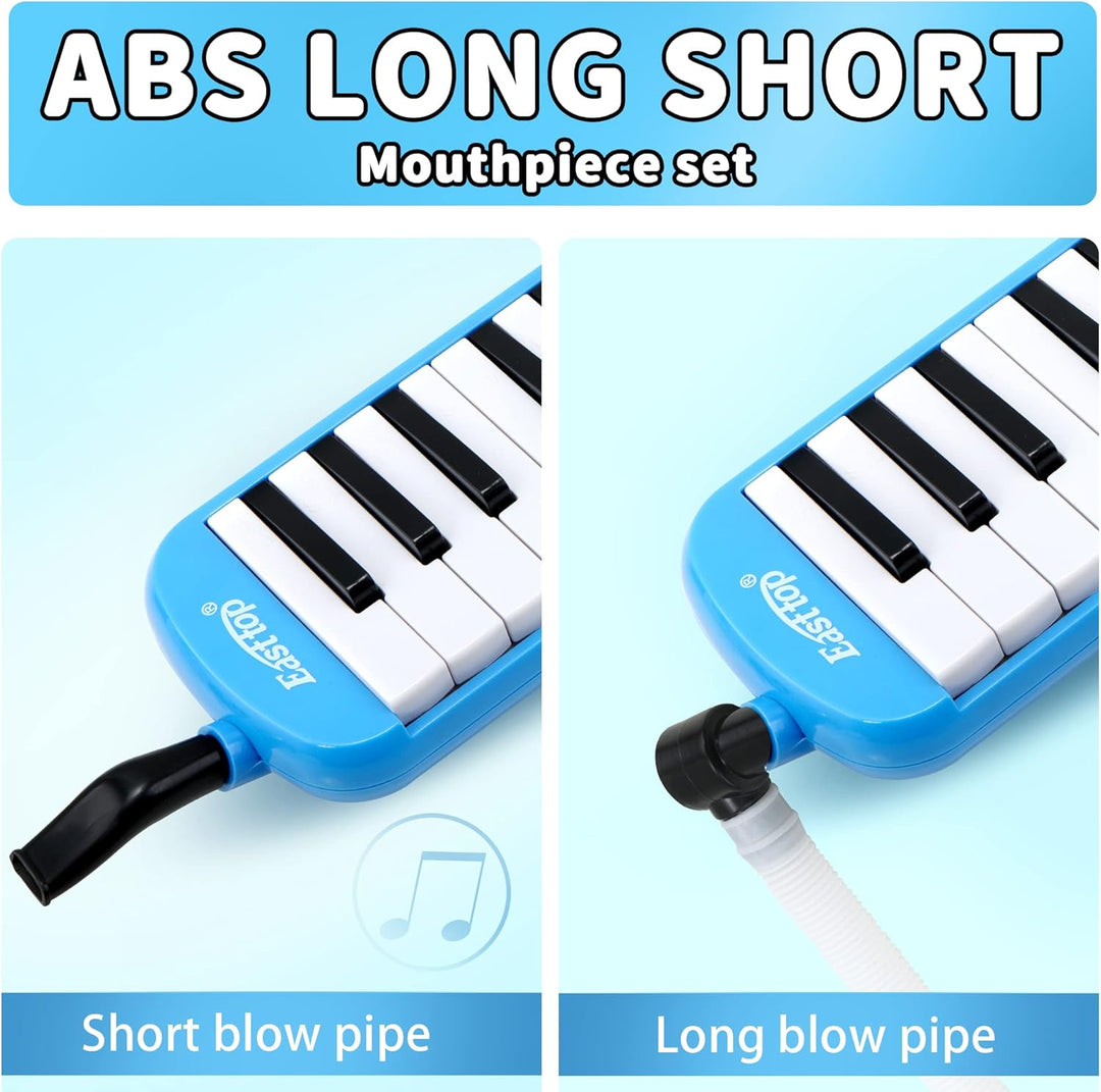 East top 32-Tasten Melodica, Professioneller Mund Melodica Keyboard Orgel, Blau BM32K-blue, BM32K-bl