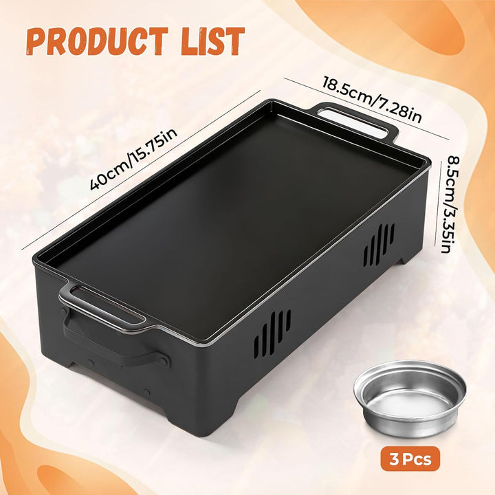 BBQ-Warmhalteplatte Grill-Wärmer, Aluminiumlegierungs-Grill-Heizplatte, Warmhaltebehälter für Fleisc