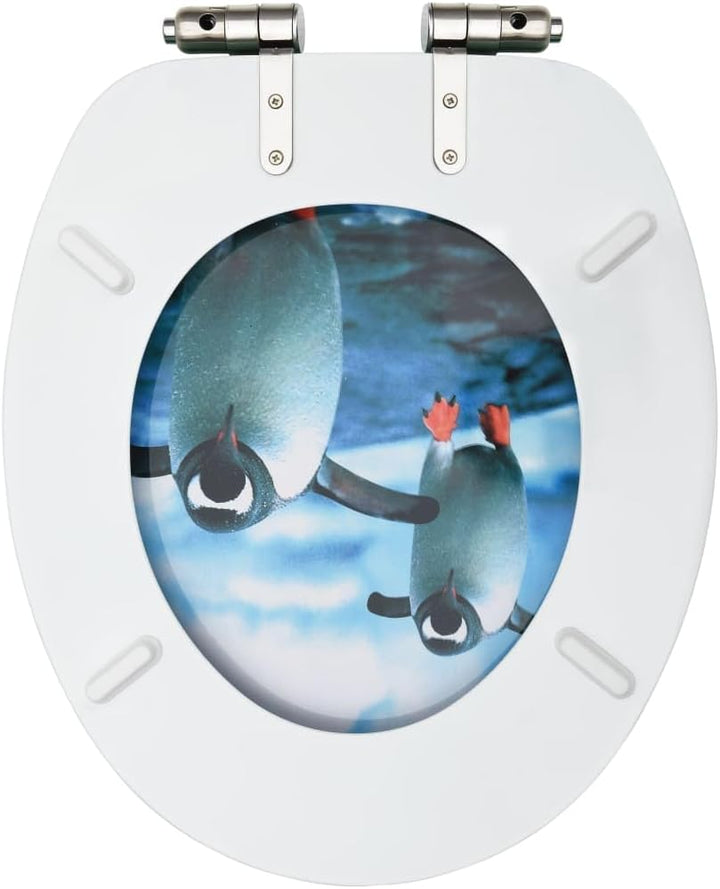 vidaXL Toilettensitz mit Soft-Close Deckel Toilettendeckel WC Sitz Klodeckel Klobrille Absenkautomat