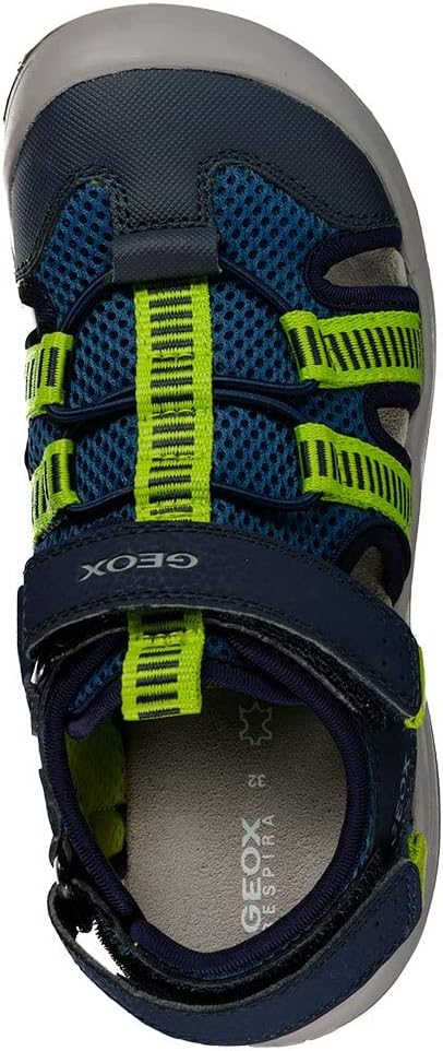Geox Jungen Jr Kyle A Geschlossene Sandalen 32 EU Navy Lime, 32 EU Navy Lime