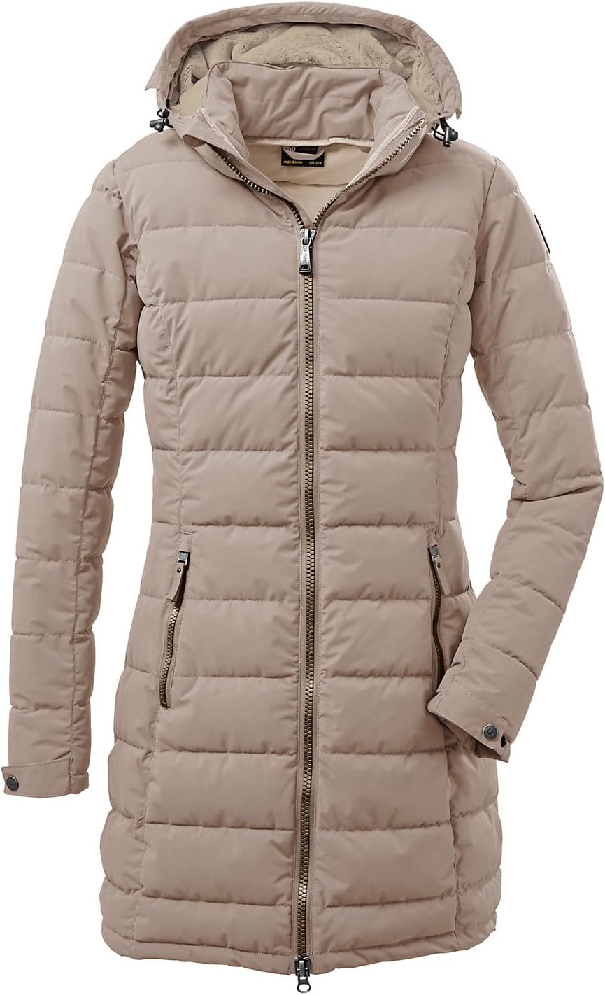 Killtec Damen Gw 13 Wmn Qltd Prk Funktionsparka/Steppparka mit abzippbarer Kapuze 48 hellbeige, 48 h