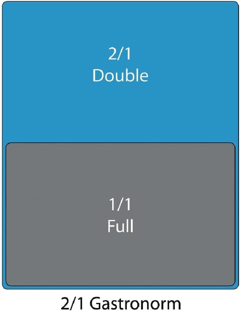 Vogue 2/1-Gastronorm-Wanne, Edelstahl, 200 mm, 650 x 530 mm, Lebensmittelbehälter für Restaurant 650