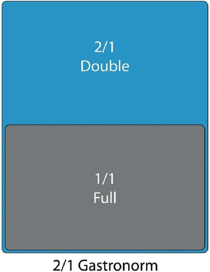 Vogue 2/1-Gastronorm-Wanne, Edelstahl, 200 mm, 650 x 530 mm, Lebensmittelbehälter für Restaurant 650