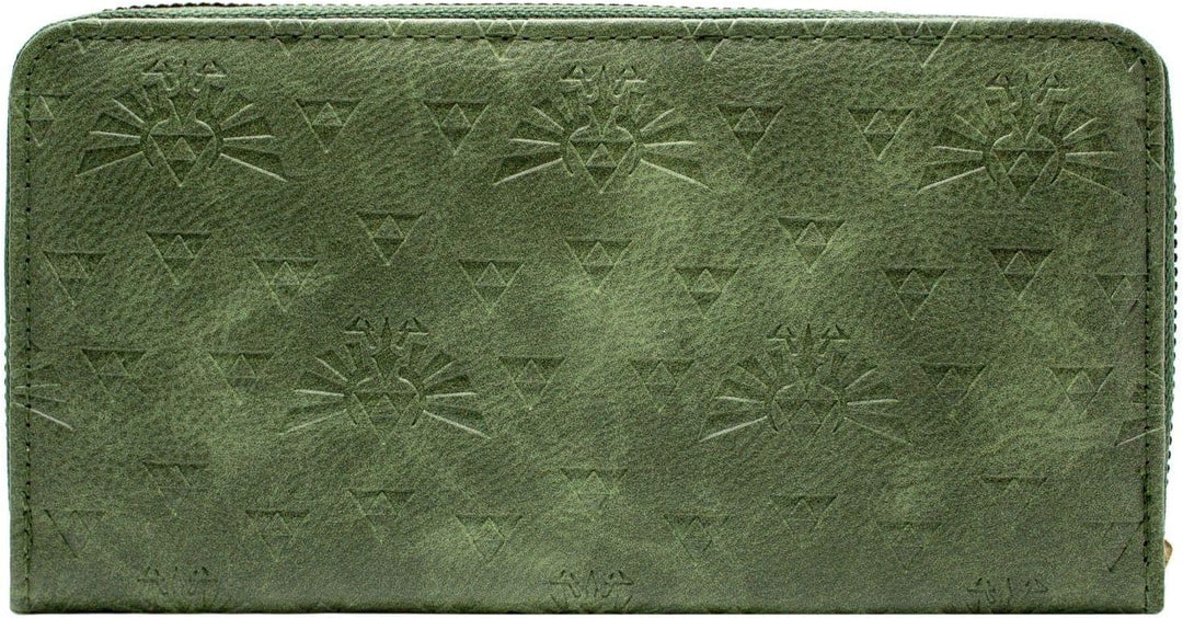 Legend of Zelda Geprägt Tri-Force Symbole Portemonnaie Geldbörse Grün