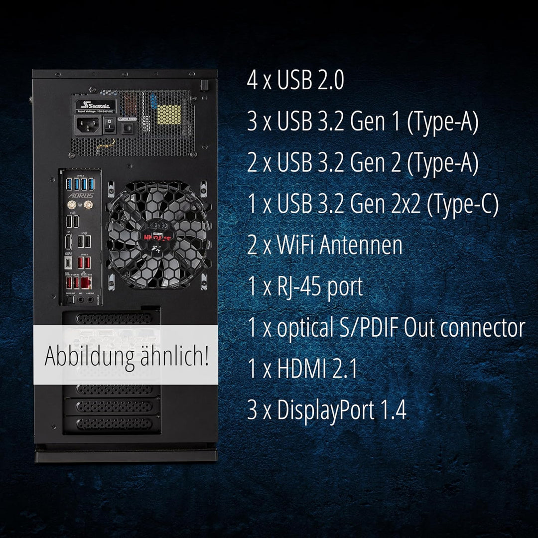 ERAZER Hunter X30 High-End Gaming Desktop PC (Intel Core i7-14700F, 32GB Kingston Fury Beast RGB DDR