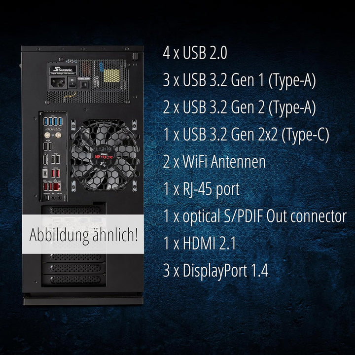 ERAZER Hunter X30 High-End Gaming Desktop PC (Intel Core i7-14700F, 32GB Kingston Fury Beast RGB DDR