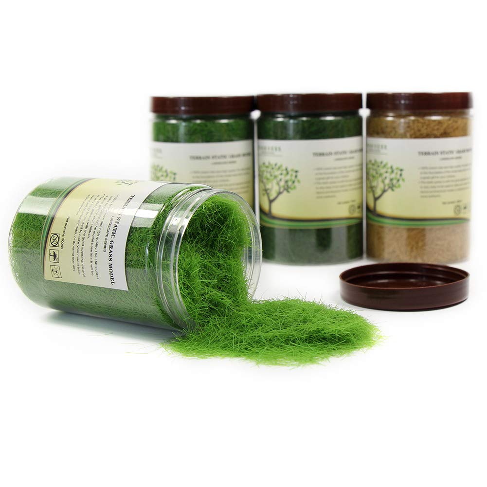4 Flaschen*35g Grün 12mm Streugras Wiese Static Grass Powder Modellbahn Layout Gras Natürliche Farbe