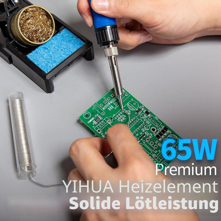 YIHUA 928D-III Tragbares digitales Lötkolben-Set mit Temperaturstabilisierungsfunktion und LED-Displ