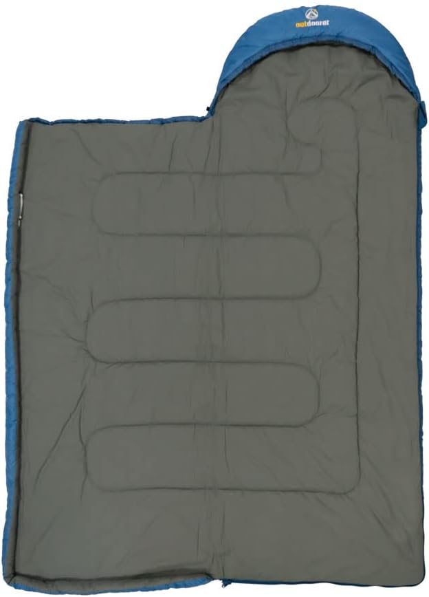 outdoorer Kinderschlafsack Dream Express - Deckenschlafsack für Kinder, mit Baumwolle gefüttert Blau