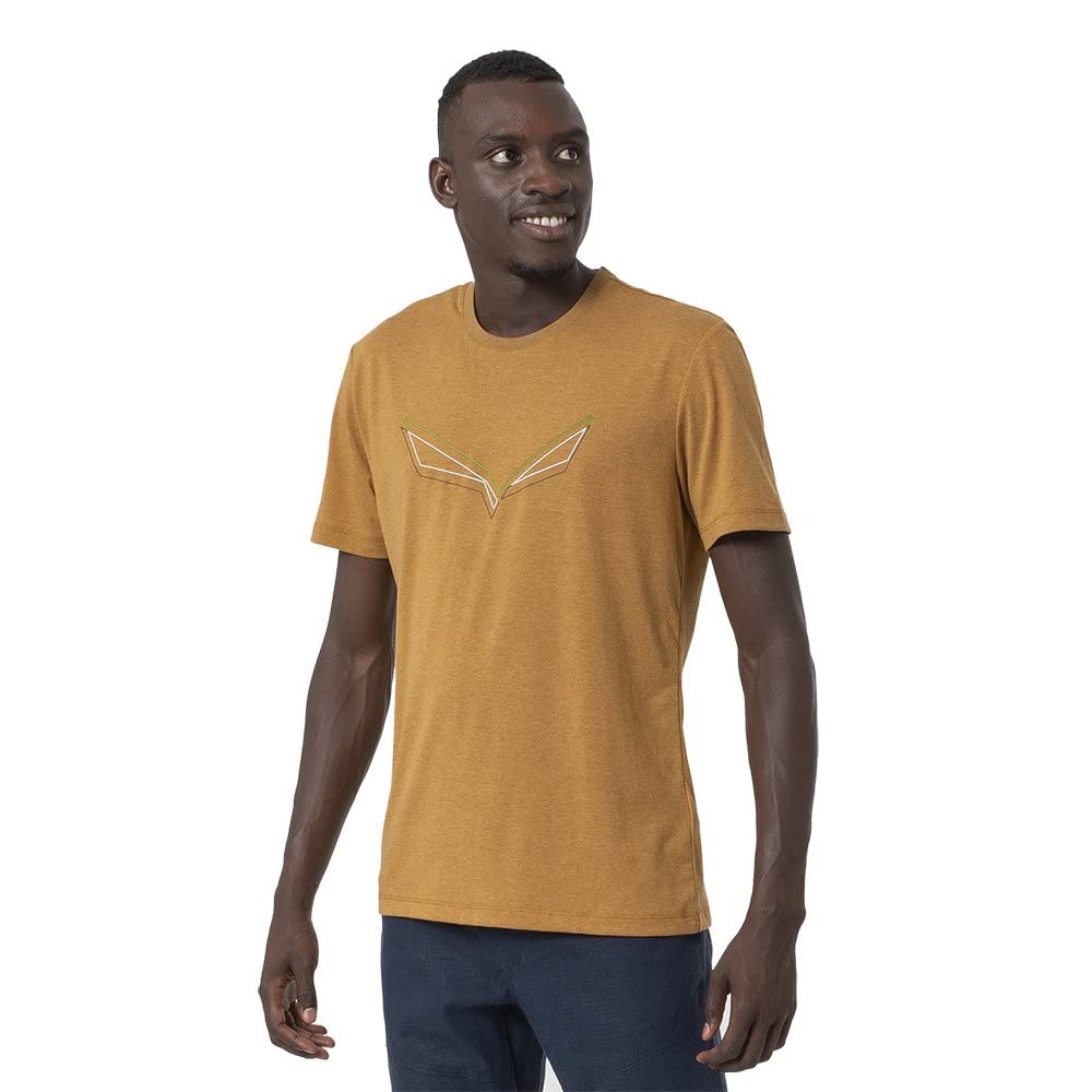 Salewa Herren Pure Eagle Frame Dry T-Shirt M Tshirt, XXL Golden Brown Melange