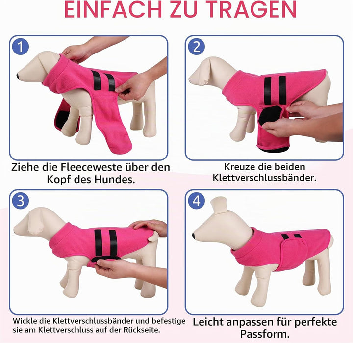 Hundepullover Fleece Weste Hundemäntel Winter Warmer Hundeweste für Kleine Hunde Weicher Fleece Hund