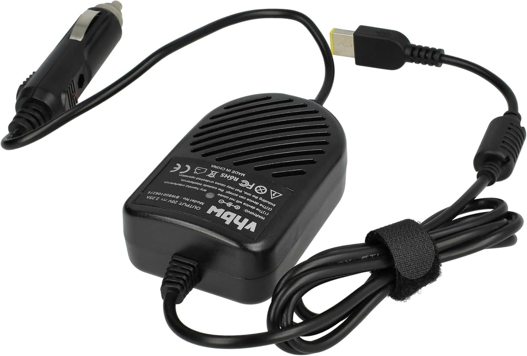 vhbw KFZ-Ladekabel kompatibel mit Lenovo ThinkPad T440P, T440s, T540p (Dual Core) Laptop, Notebook -