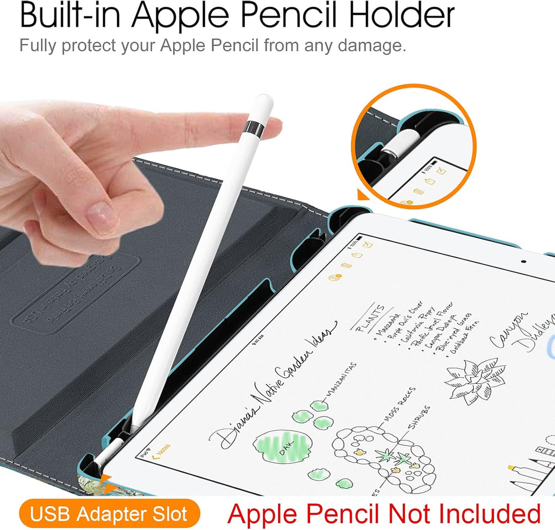 Fintie Hülle für iPad 10.2 Zoll 9.Generation / 8. Gen / 7. Gen (Modell 2021/2020/2019) mit Pencil Ha