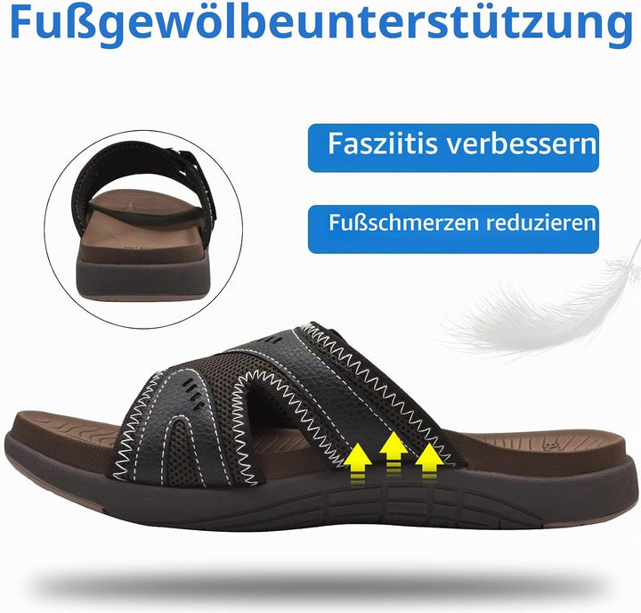 COFACE Herren Sport Recovery Sandalen Plantar Fasciitis weiche Polsterung leichtes Gewicht Bogen Unt
