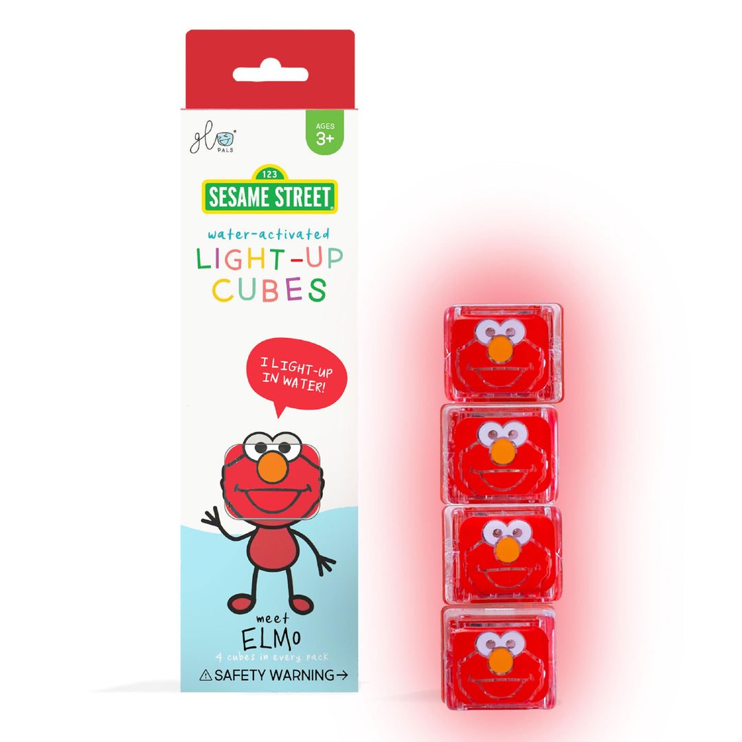 Glo Pals x Sesamstrasse wasseraktivierte Leuchtwürfel für sensorisches Spielen (Elmo - nur Würfel) E
