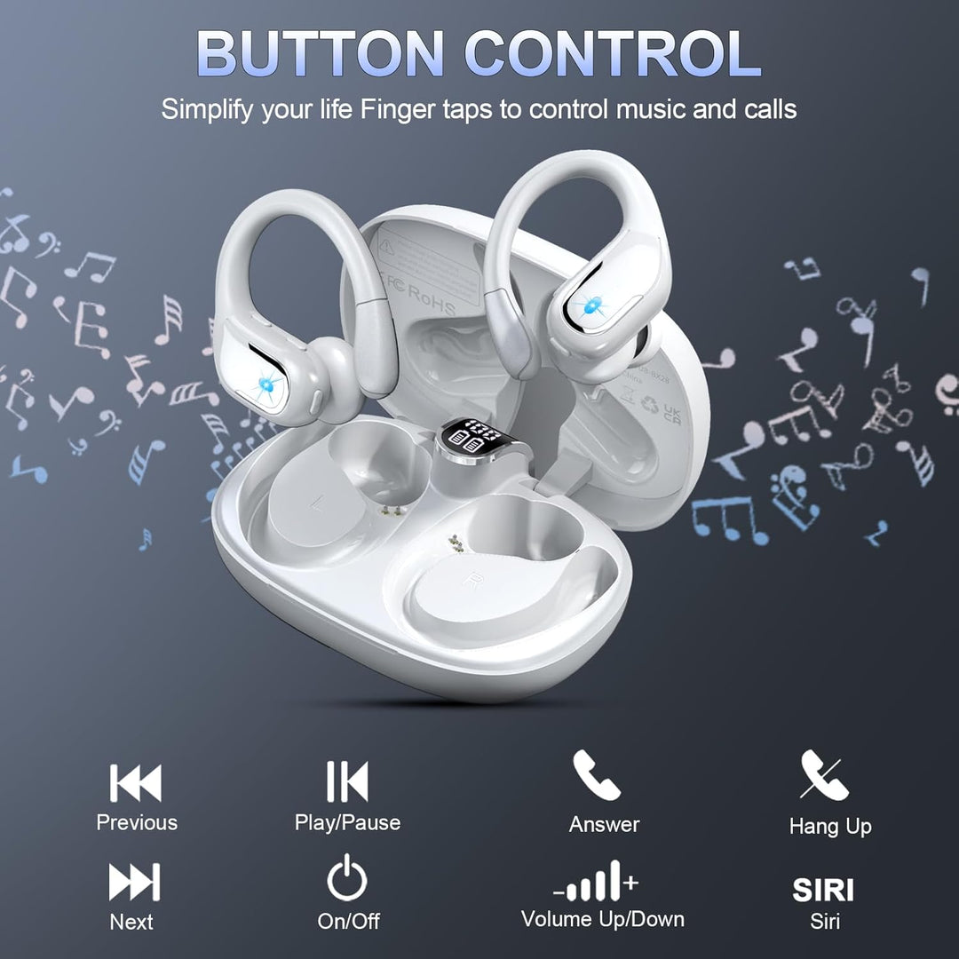 Ltinist Bluetooth Kopfhörer Sport, 75Std Kopfhörer Kabellos Bluetooth 5.4, 3D Stereo, In Ear Kopfhör
