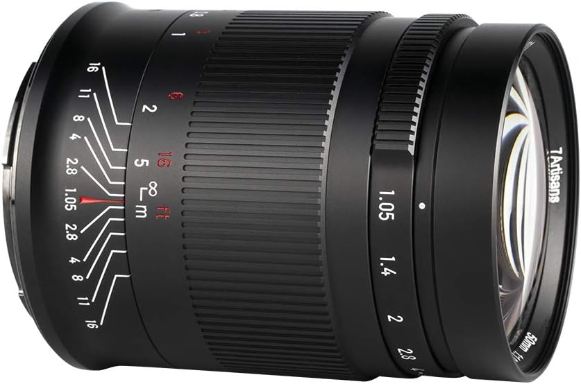 7artisans 50 mm f1.05 grosse Blende Vollrahmen manueller Fokus Objektiv kompatibel mit Canon R-Mount