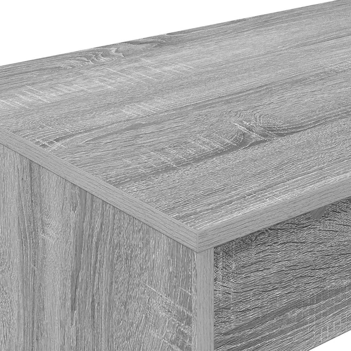 Bett-Schreibtisch Grau Sonoma aus Holzwerkstoff, 100 x 45 x 75 cm, kompakter Computertisch für Lapto