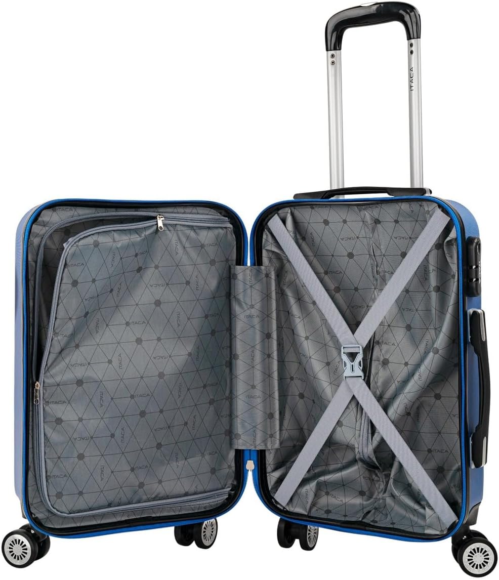 ITACA - Trolley Handgepäck Cabin Trolley Koffer Reisekoffer Hartschalenkoffer mit Zahlenschloss - Ka