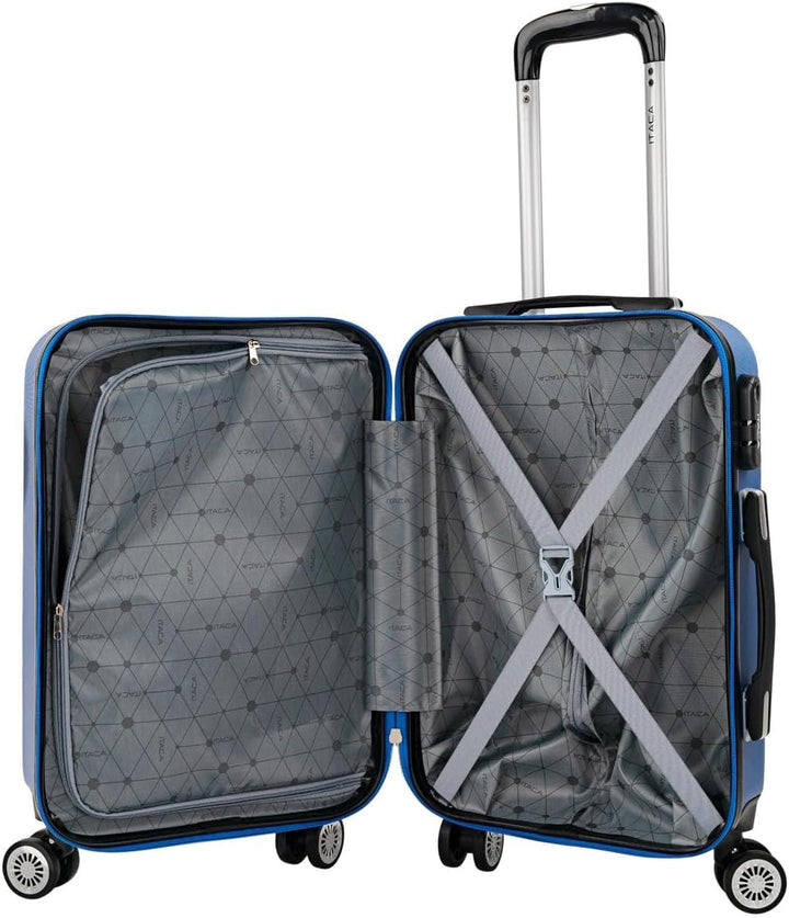 ITACA - Trolley Handgepäck Cabin Trolley Koffer Reisekoffer Hartschalenkoffer mit Zahlenschloss - Ka