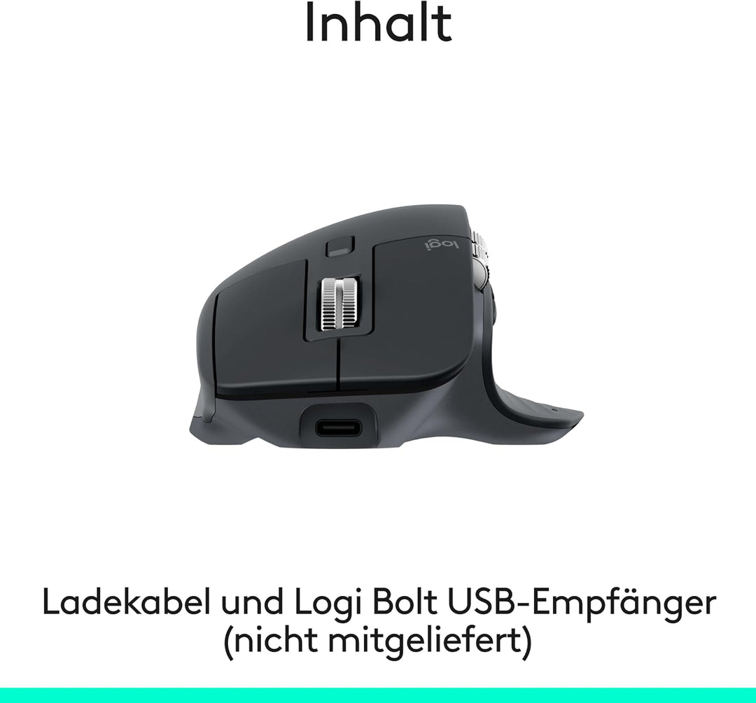 Logitech MX Master 3S – kabellose Performance-Maus mit ultraschnellem Scrollen, ergonomisch, 8K DPI,
