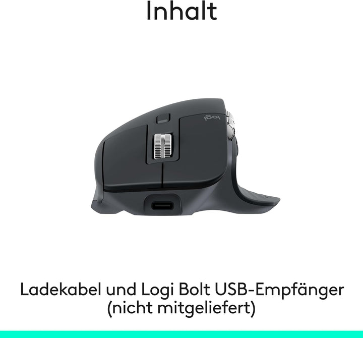 Logitech MX Master 3S 2025 – Bluetooth Kabellose Hochleistungs-Maus, ultraschnelles Scrollen, Ergo,
