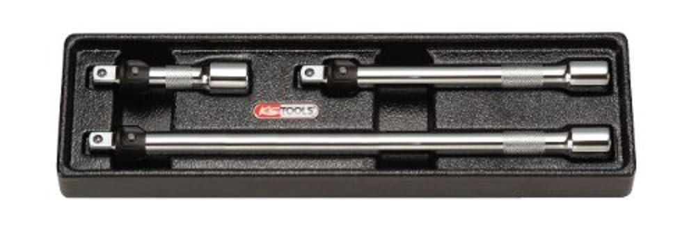 KS Tools 919.0383 3/8" CHROMEplus Verlängerungs-Satz mit Verriegelung, 3-tlg.