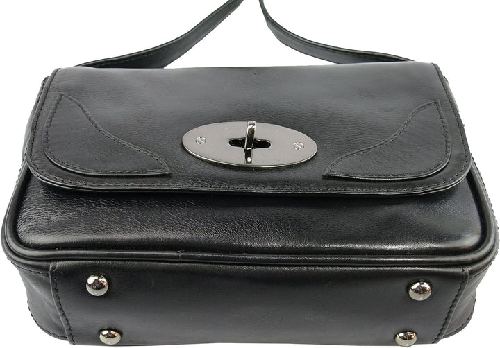 Gräs|chen Fräulein Annika Umhängetasche Leder 25 cm Schwarz, Schwarz
