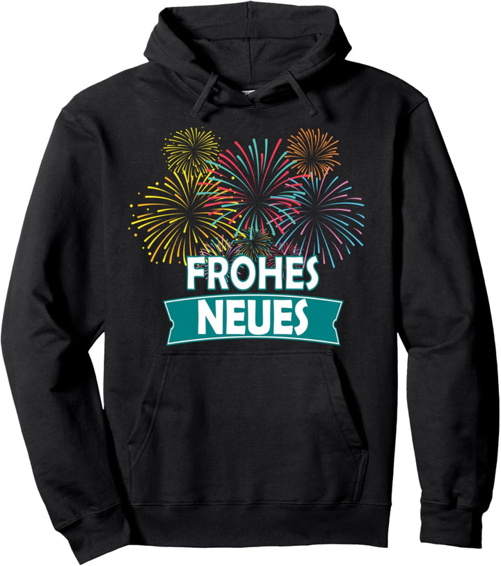 Frohes Neues Jahre Silvester Feuerwerk Party Outfit Pullover Hoodie