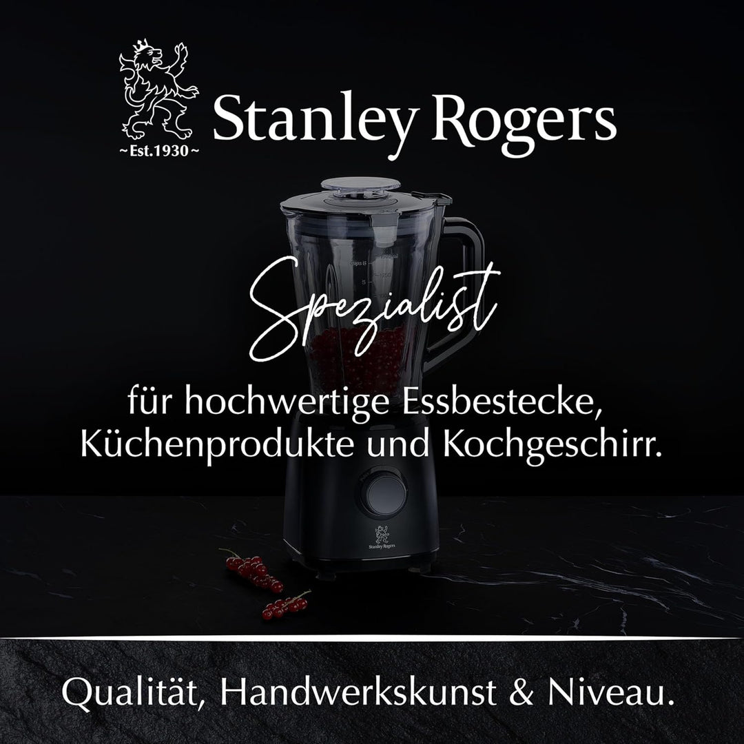 Stanley Rogers - Standmixer und Smoothie Maker, 600W mit 1,5L Glasbehälter, inklusive To go Trinkfla
