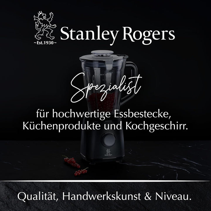 Stanley Rogers - Standmixer und Smoothie Maker, 600W mit 1,5L Glasbehälter, inklusive To go Trinkfla