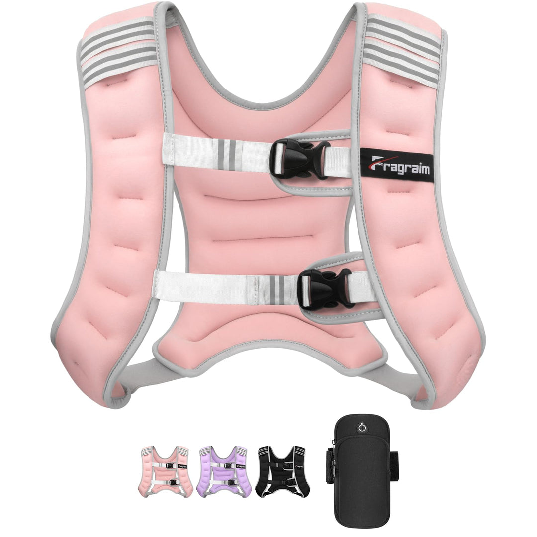 Fragraim Gewichtsweste, 6 kg/8 kg/10 kg/12 kg/16 kg Gewichtsweste für Frauen Herren mit reflektieren