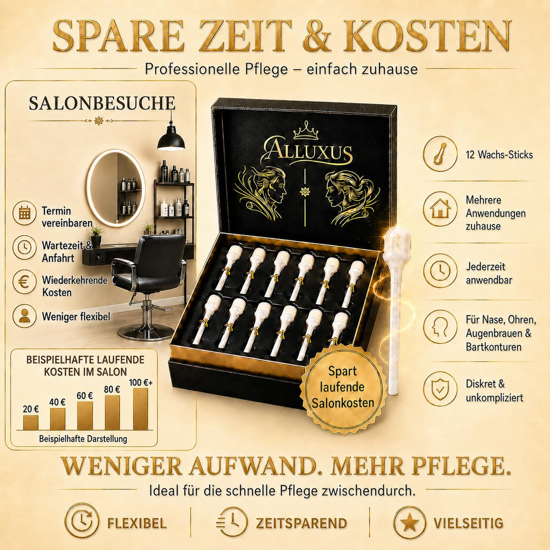 Premium Nasenhaarentferner Wachs Sticks Nasen &amp; Ohrenhaar Entfernung für Damen und Herren 12 Wachsst