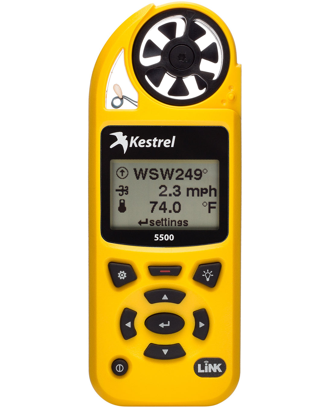 Kestrel 5500 Wetter Meter mit Link und Wetterfahne Halterung Einheitsgrösse Einheitsgrösse gelb, Ein