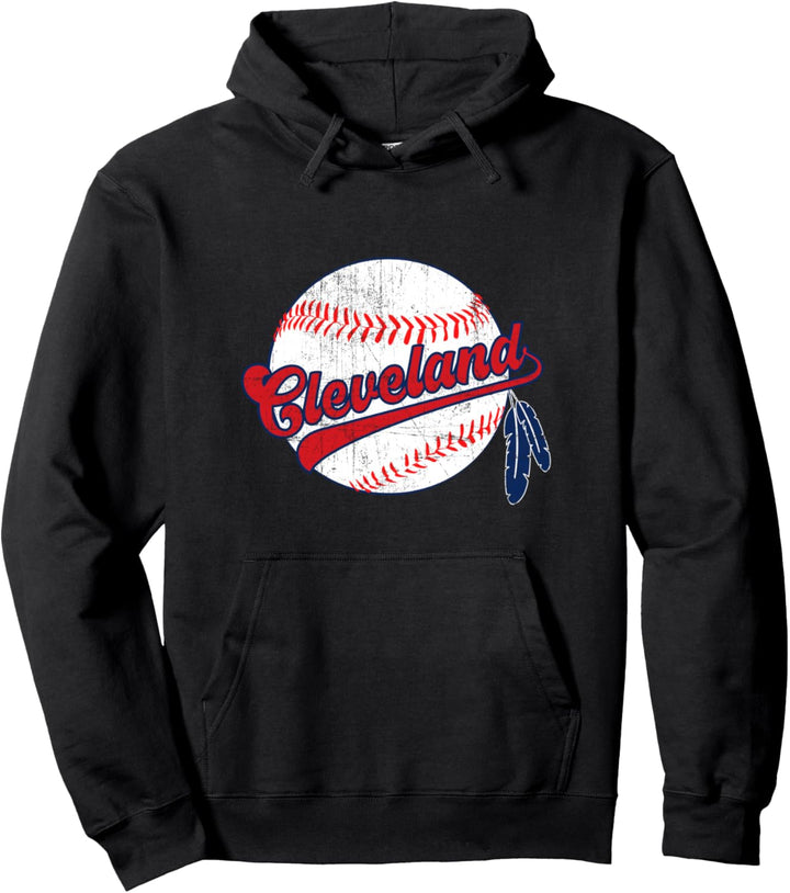 Cleveland Baseball im Vintage-Stil Pullover Hoodie