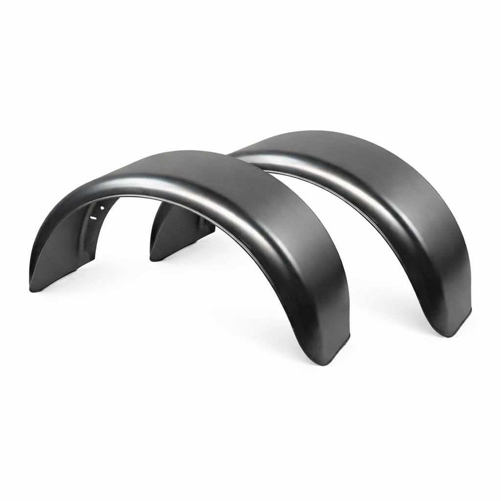 HGW Paar Kotflügel Stahlblech verzinkt für Pkw-Anhänger, einachsig – 240 mm Breite, 800 mm Spannweit